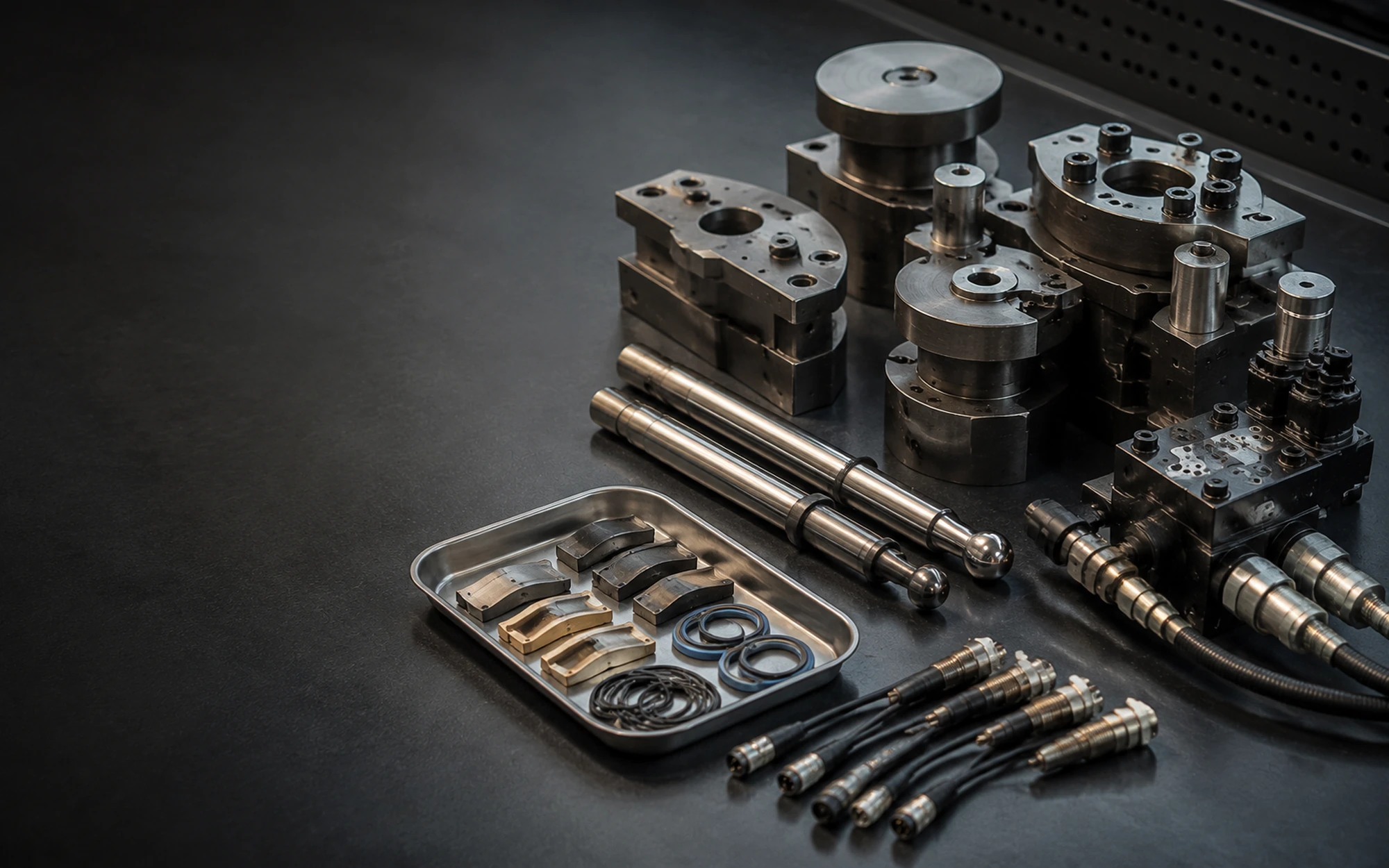 Organized tube tooling, dies, seals, sensors and maintenance components