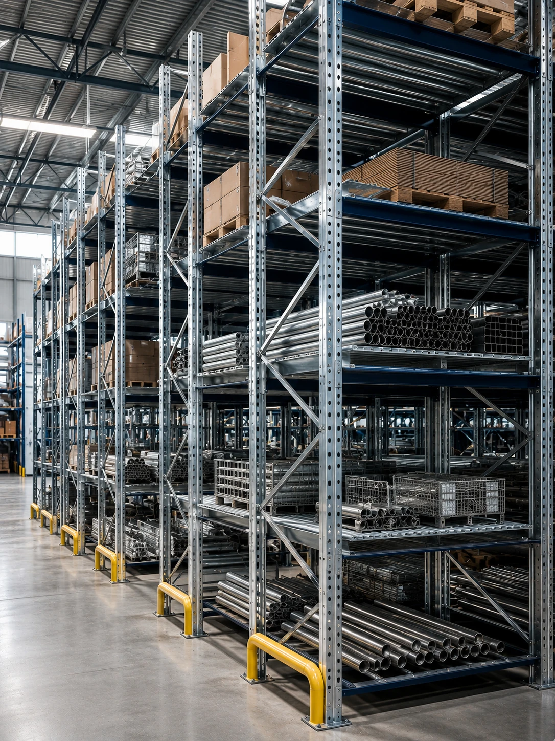 Shelving & Racking tube components in a production environment