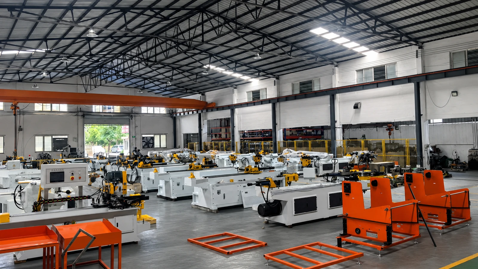 Factory testing before machine delivery