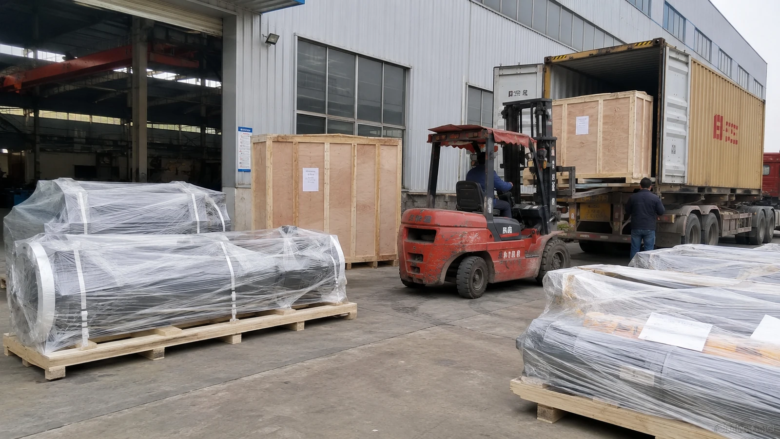 Delivery and support for tube processing machine startup
