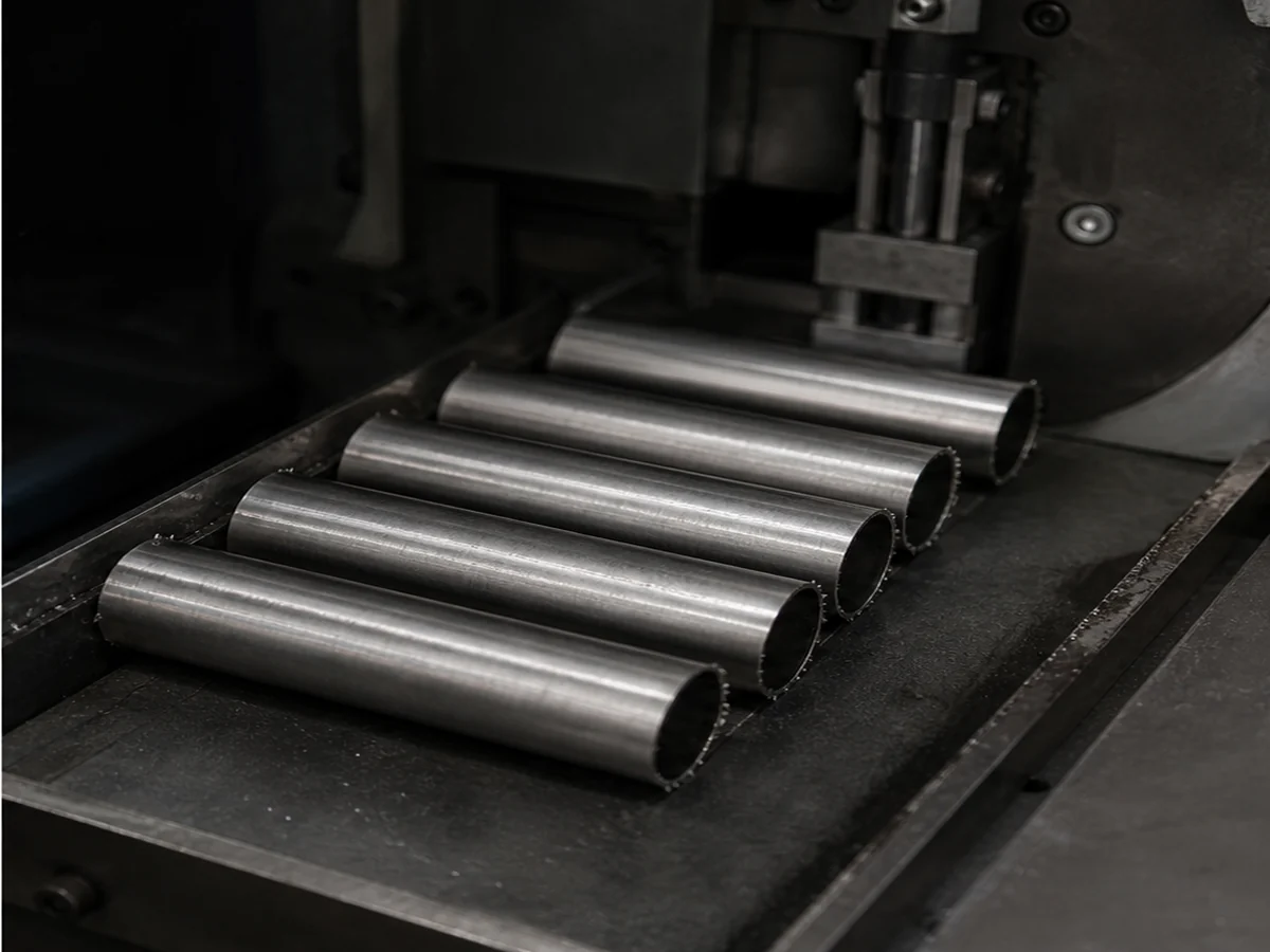 Automotive tube blanks after precision cutting