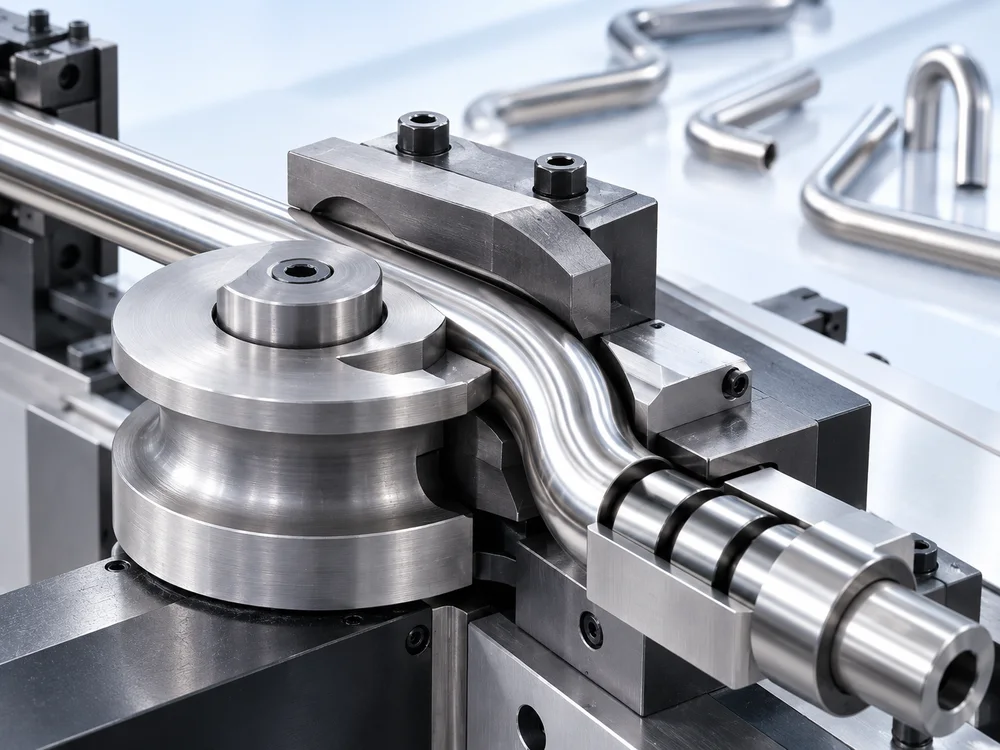 Bending tooling and formed tube detail